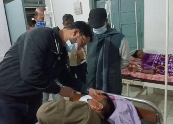 BJP bike gang goons' organized deadly attack on terminated 10,323 teacher in Belonia Sub-division, injured teacher hospitalized in critical condition